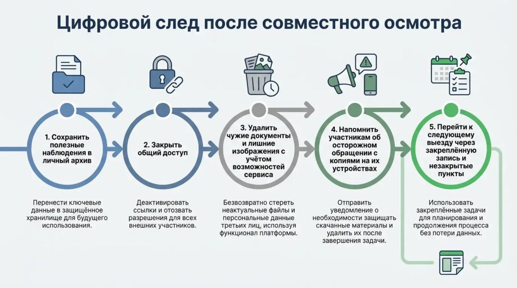 Цифровой след после совместного осмотра